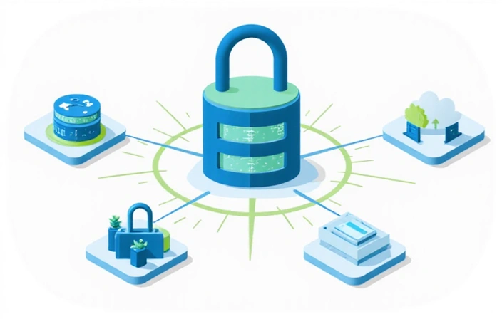 Illustration einer sicheren Datenverarbeitung